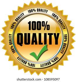 golden quality assured icon